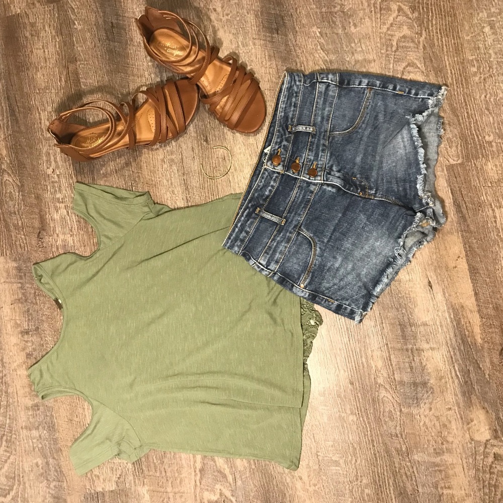 Poof open back shirt